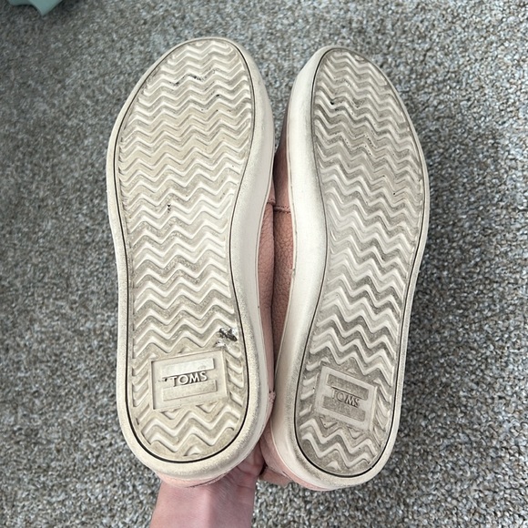 TOMS WOMEN’S DECONSTRUCTED ALPARGATA BLOOM NUBUCK SUEDE PINK WHITE SIZE 8.5 - Picture 5 of 6